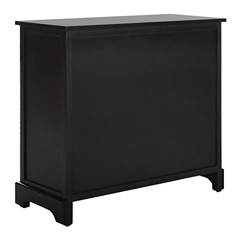 SAFAVIEH Contemporary Wooden Storage Chest with 2 Drawers and 4 Baskets, in Distressed and Black, 35 X 75 X 70