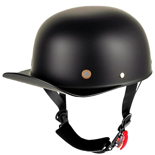 Yesmotor Baseball Motorcycle Helmet Backwards Hat Helmet for Men Chopper Dot Approved-Lightweight...