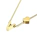 Qings Collana con Pendente Iniziale in Oro, Ciondolo Squisito Lettera A-Z Personalizzato Gioielli Femminili Minimalisti Collana con Lettere V