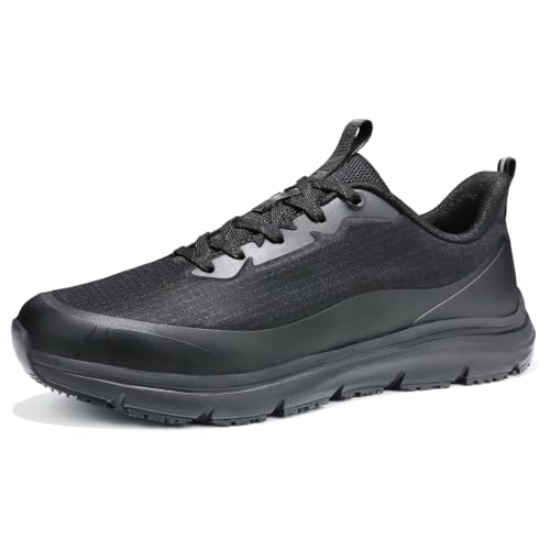 Image of Men's Chef Shoes Lightweight Non-Slip Wide Casual Work Shoes for Kitchens & Nursing