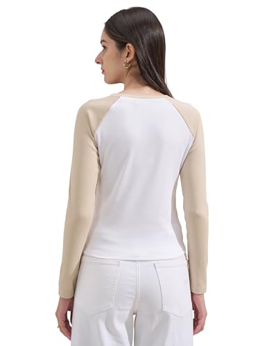 Image of Tokyo Talkies Women Pure Cotton Tops for Woman|Regular Fit Slim fit Crop Tops for Women Western|Top Tshirt for Women Stylish Western|Suitable for Casual and Workwear