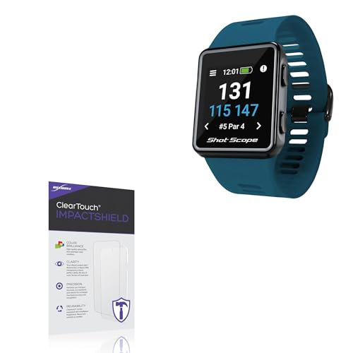 BoxWave Screen Protector Compatible With Shot Scope V3 - ClearTouch ImpactShield (2-Pack), Impenetrable Screen Protector Flexible Film