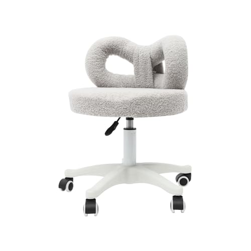 Sillón con respaldo mariposa gris y ruedas miniatura 5