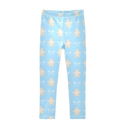 Cookies Bow Girls Leggings,Workout Leggings for Girls Toddler Athletic Legging Size for 3-10T