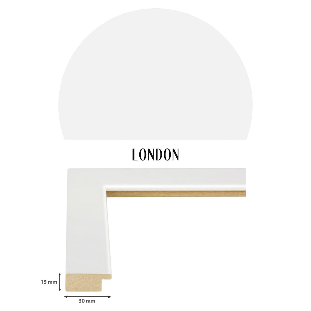 Cornice portafoto per puzzle RIA, 60 x 80 cm, bianco (lucido), per circa 1000-1500 pezzi