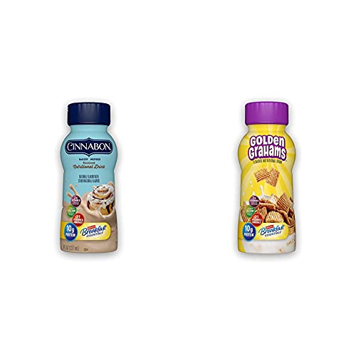 Carnation Breakfast Essentials Cinnabon Nutritional Drink, 24Count + Carnation Breakfast Essentials Golden Grahams Nutritional Drink, 24Count #TOP23