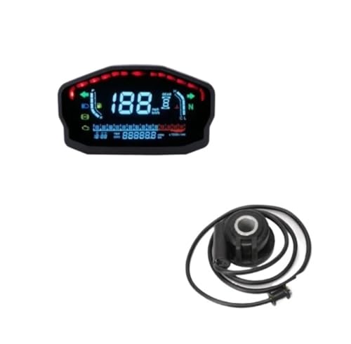 ゲージ オドメーター タコメーター 1、2、4気筒オートバイユニバーサルLEDスピードメーターデジタルライト走行距離計スピードメータースピードメーター走行距離計ゲージ