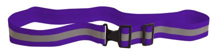 Reflective Elastic Belt w/Buckle Closure (Purple)
