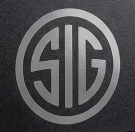 Image of SIG Decal - (Grey, 2 X 2) - Vinyl Car Bumper Sticker, Gun, Truck, Window, Motorcycle, Helmet, Bumper, Laptop