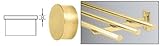 C.R. LAURENCE HR10FPB CRL Polished Brass Flat End Cap for 1' Round Tubing