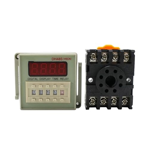 Commutateur de relais temporisé programmable DH48S LED haute précision avec embase