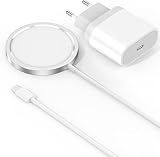 15W Rapida Caricatore Wireless iphone con 20W Alimentatore,Mag-Safe Caricatore Magnetico Compatibile con iPhone 16 15 14 13 12 11 Pro Max Mini Series, per AirPods 2/3/Pro