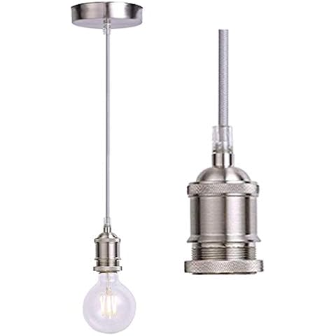 JING Vintage Satin Nickel Pendant Light Cover