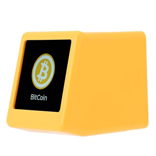 Mumusuki Ticker de Bitcoin, Reloj de Precios de Criptomonedas con Pantalla Dual y Monitoreo del Mercado en Tiempo Real, para Oficina, Hogar, Automóvil y Pantalla Digital.