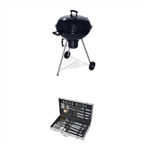 Alice's Garden - Barbecue charbon de bois Georges + mallette d'ustensiles 18 accessoires