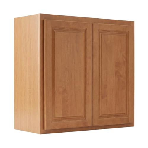 ONESTOCK Raised Panel Wall Cabinet - Ready to Assemble, Perfect for Kitchen, Laundry, and Bathroom Storage - 30”W x 30”H x 12”D