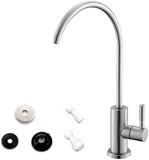 WEWE Kitchen Sink Drinking Faucet, Kitchen Water Filter Faucet, Stainless Steel for Reverse Osmosis or Water Filter System, Drinks, Non-Air Gap, RO Faucet, Brushed Nickel Finish