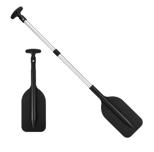 BREEZENEST Kayak Paddle Telescopic Adjustable 56-106cm Collapsible Aluminium Alloy Boat Oar Portable Floating Paddle for Kayak Canoe Raft Inflatable Boat Emergency Water Sports Equipment