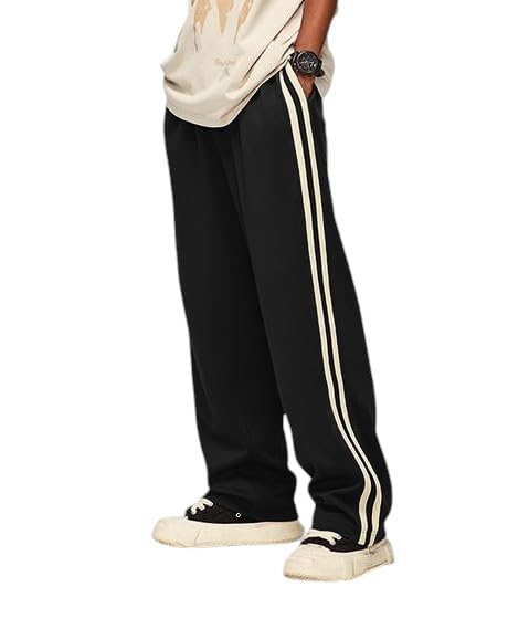 Image of dockstreet Men's /Unisex Open Bottom Drawstring Pure Cotton Stretchable Baggy Jogger Pants