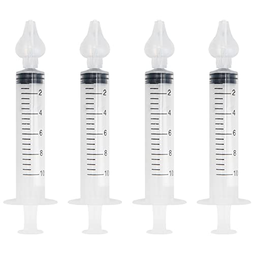 DRAMBOR Nasalspritze für Babys, 4 Stück, Pipette für Babys, Neugeborene, Nasal, Irrigator, hohe Qualität, sicher und tragbar, wiederverwendbar Cover