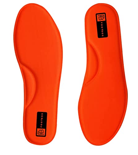 Image of Micro Memory Foam Shoes Insole for Mens Cushioned, Comfortable, Durable, Washable, Not For Flat Feet (Size: 11 UK, Red)