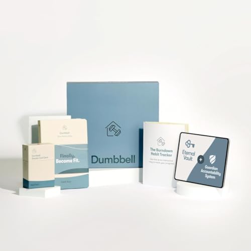 Dumbbell Phoenix Framework: Serie de entrenamiento en casa - Sistema de fitness integral con diario de transformación, cubierta de cartas elevada, rastreador de quemado, acceso digital a bóveda y