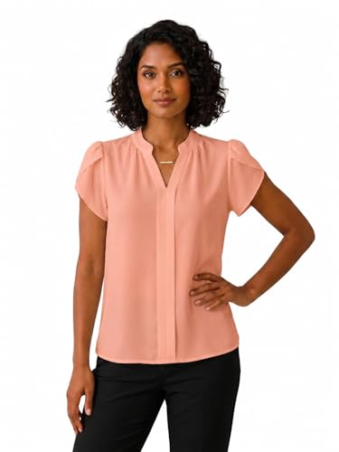 Image of Keiraa Women Blouse Half Sleeves Office Lady Shirt Women Tops