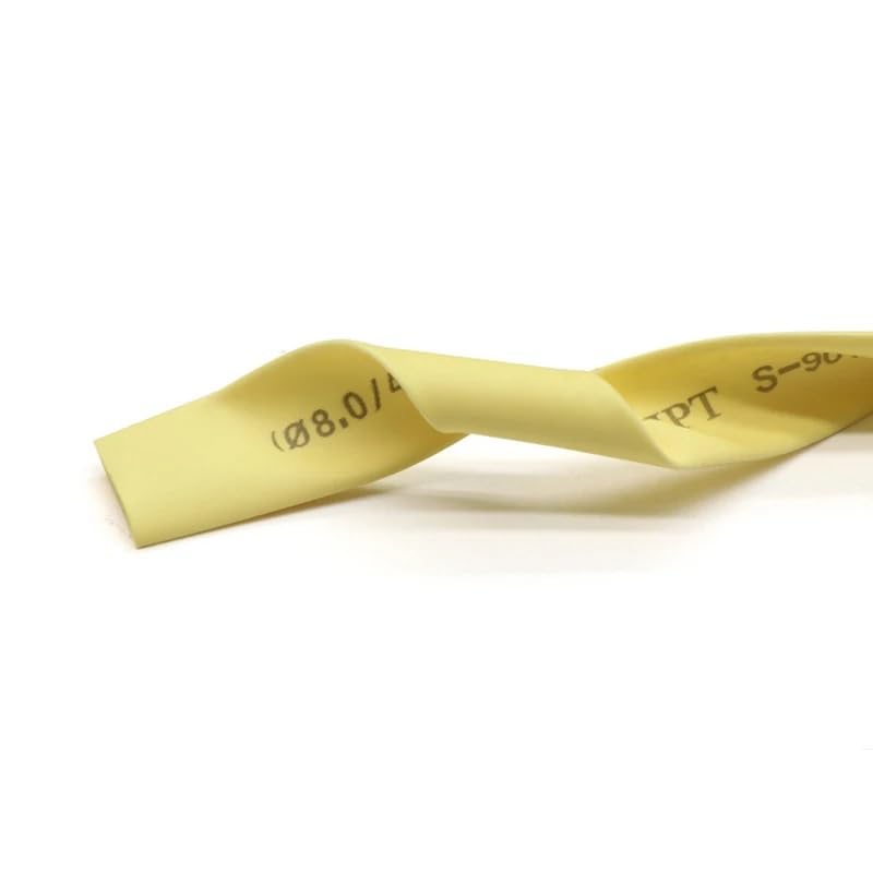 1 Unidad de Tubo termorretráctil Metro diámetro Amarillo 1mm a 50 Mm, Funda Cable térmico PE 2:1 aislada, Calidad Naval(2.5mm)