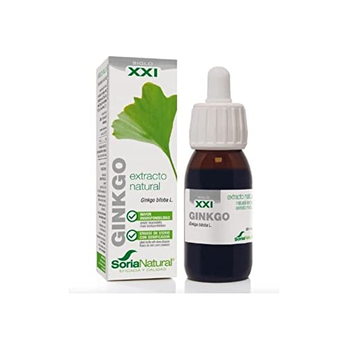 Soria Natural - EXTRACTO DE GINKGO BILOBA S. XXI - Complemento alimenticio - 50 ml – Activa tu circulación – Favorece la actividad mental - Antioxidante (PACK1)