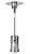 48,000 BTU Propane Patio Heater for Outdoor Use with Wheels and Cover, Stainless Steel Burner for outdoor use, Triple Protection System, Garden Commercial Residential(Silver)