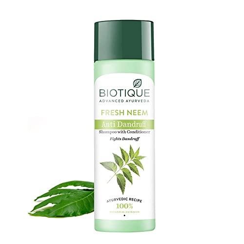 Biotique Margosa Anti-Dandruff Shampoo & Conditioner 190Ml/ 6.42 Fl.Oz I Leaves Hair Fresh, Lustrous And Full Of Natural Body