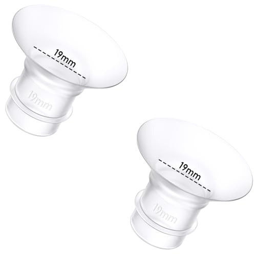 2 piezas de inserción de brida de 19 mm compatibles con Momcozy M9/M6/M5/S12 Pro/S9 Pro/Medela/Spectra/Bellababy/Lansinoh/Elvie/Nuliie/KISSBOBO/ANWIKE accesorios de repuesto de 24 mm