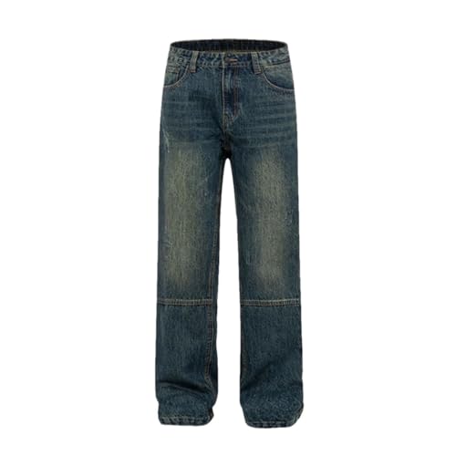 Men's Loose Straight Jeans Vintage Work Jeans