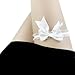 YunPeng Wedding Bride Garter Lace Bowknot Leg Garter Belt 2pcs White