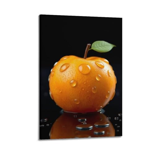 Poster pommes et feuilles ZHOUKEG 40x60cm pour décoration murale