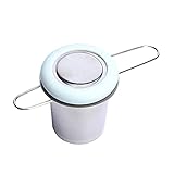 Tea Infuser Stainless Steel Tea Strainer with Foldable Handle, Large Capacity Tea Filter Extra Fine Mesh Strainer Brewing Basket with Lid for Teapots, Tea Cups, Coffee Cups