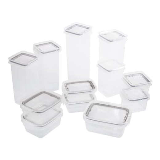 Conjunto de 12 Potes Herméticos Trava Mais, Plasútil