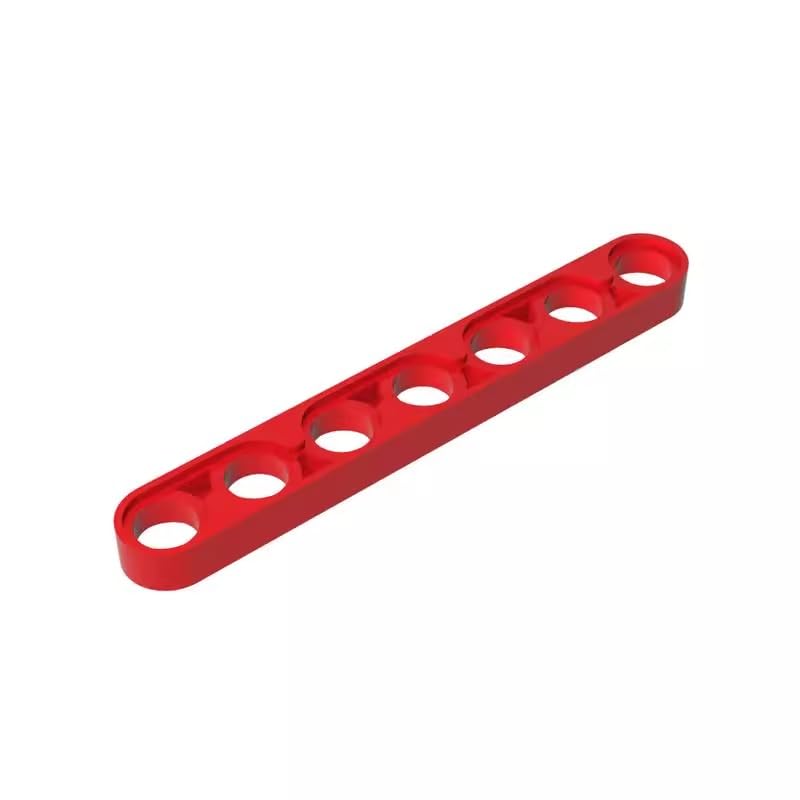 GDS-695 Compatible with LEGO 32065 Technic Beam 1x7 Thin, Red, 50 PCS — image 1