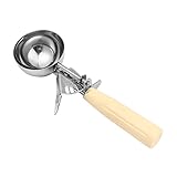 Ciieeo Cucharón de Helado Inoxidable con Mango Antideslizante Cuchara para Frutas Sorbetes y Muffins para Hacer Bolas de Melón y Galletas Práctica