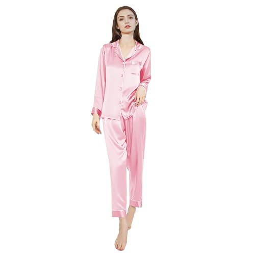 SIIK 100% Pure Mulberry Silk Pajama Champagne (pink)