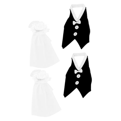 Alipis 2 Juegos De Decoraciones para Botellas De Vino De Fundas para Fiestas De Compromiso Fundas para Novios para Botellas De