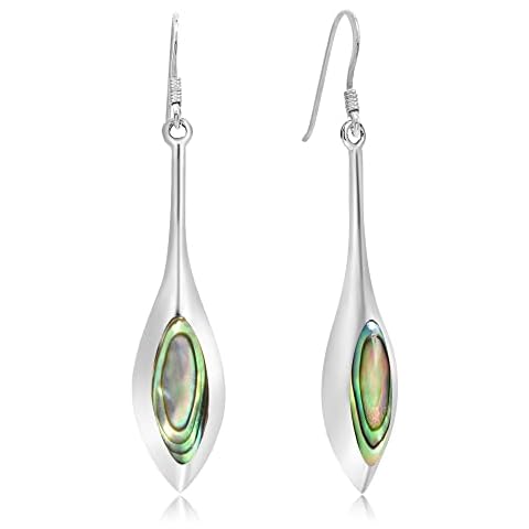 AeraVida Blue Aurora Lights Abalone Earrings Cover