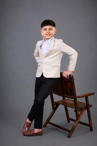 Image of SaintX Kids Boys Premium Blazer | Stretchable Structured Performance Grade Fabric | Fully Lined | Slim Fit | Formal & Casual Multi-Purpose Coat (1-14 Years KB02)