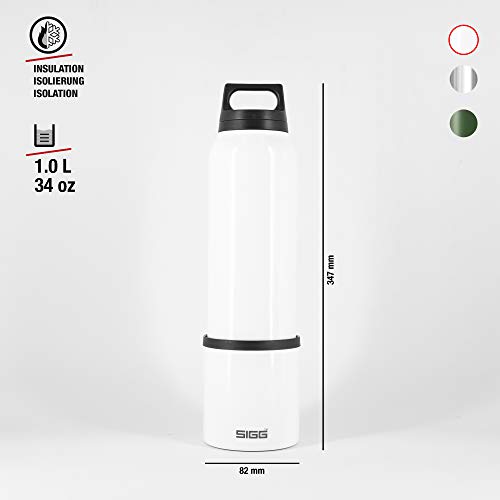 Sigg Classic Thermo Water Bottle With Cup, White, 0.75L (8448.20) #TOP3