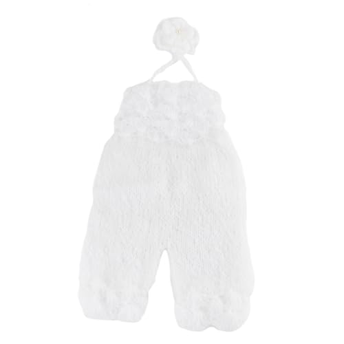 Indumento Fotografico Neonato Per Bambini Pantalone Per Per Cappelli Da Vestito bianco
