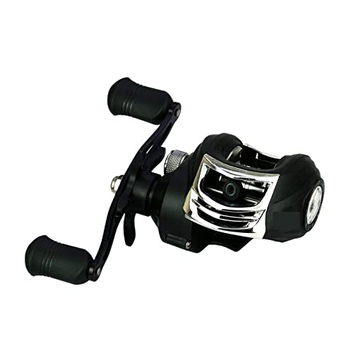 QAVAN YUMOSHI Moulinet de moulage grand jeu 13 kg Max Drag Jig Moulinet 7.2:1 Corps en alliage d'aluminium Moulinet de pêche jigging (couleur : marron, taille : main gauche)