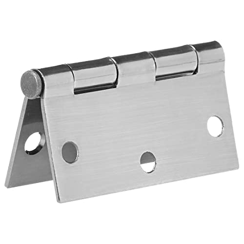 Amazon Basics Square Door Hinges, 3.5 Inch X 3.5 Inch, 12 Pack, Satin Nickel #TOP1
