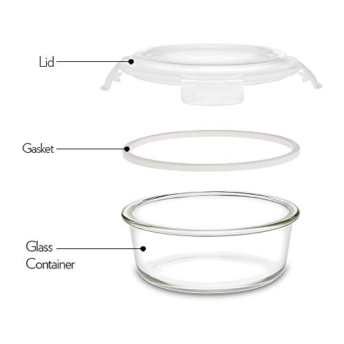 Borosil Klip N Store 240 ml Round Glass Food Storage Container with Air Tight Lid | Borosilicate Glass Container for Lunchbox | Microwave & Dishwasher Safe | Transparent 6 Borosil Klip N Store 240 ml Round Glass Food Storage Container with Air Tight Lid | Borosilicate Glass Container for Lunchbox | Microwave & Dishwasher Safe | Transparent - Image 6