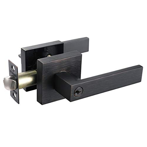 Tmc Entry Lever Lock Set For Exterior Door,Heavy Duty Door Lock Handle,Oil Rubbed Bronze Entry #TOP1
