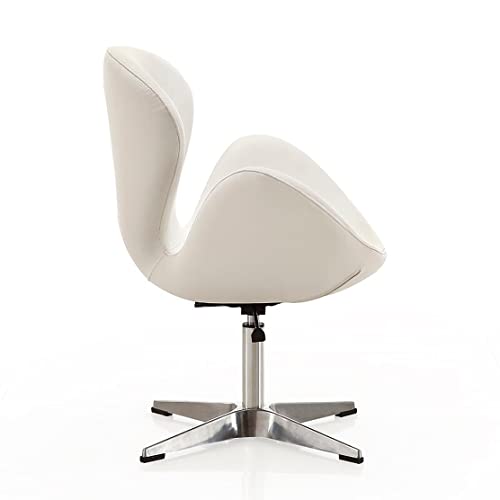 Image of Modern Swivel Lounge Chair with Hydraulic Lift for Home Office Hotel Cafe (White Set of 2)